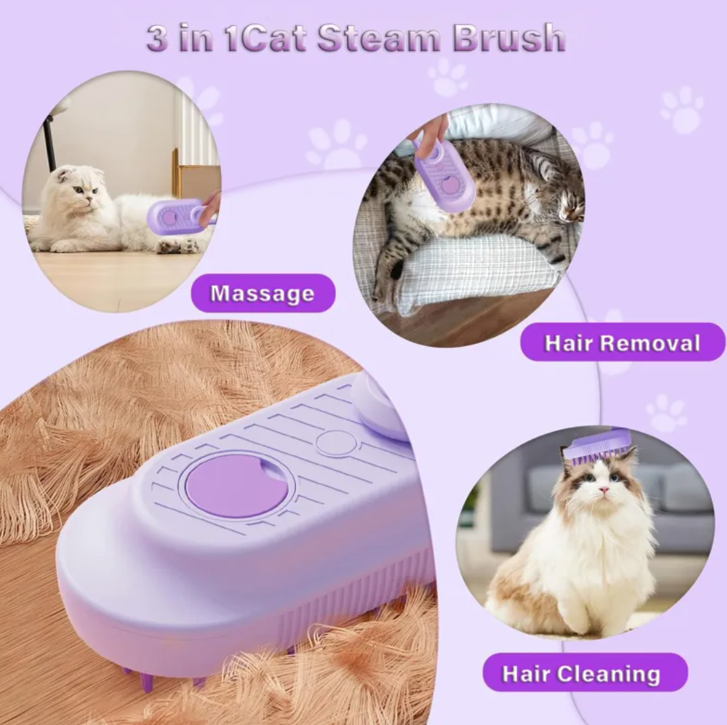 3-in-1 Cat Steam Brush