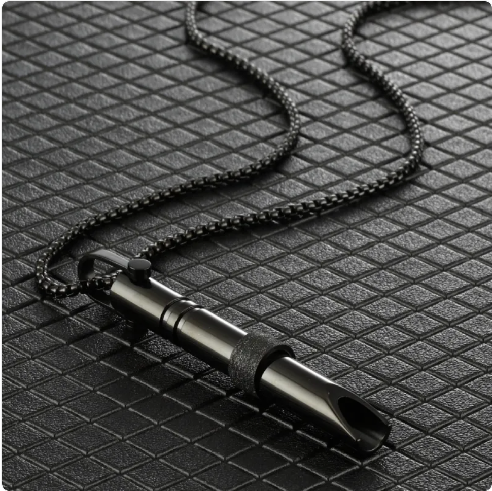 Stainless Steel Mindfulness Breathing Necklace