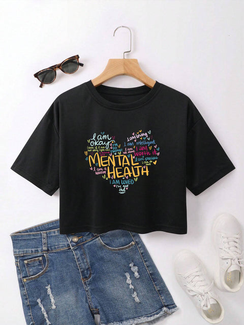 Mental Health Women's Summer Fashion Short Sleeve T-shirt