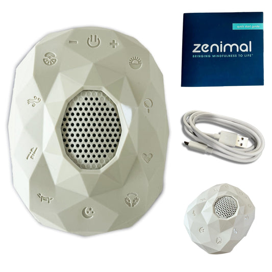 Zenimal Teen and Adult Meditation Audio Player - Patented Screen-Free Mindfulness Device with 9 Audio Meditations and 60 Minutes of Soothing Sounds and Music Jade Sandstone