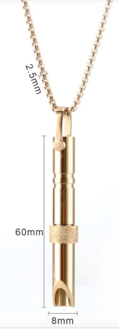 Stainless Steel Mindfulness Breathing Necklace