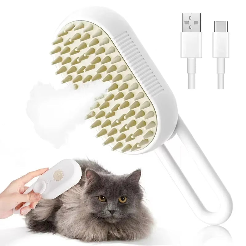 3-in-1 Steam Pet Grooming Brush